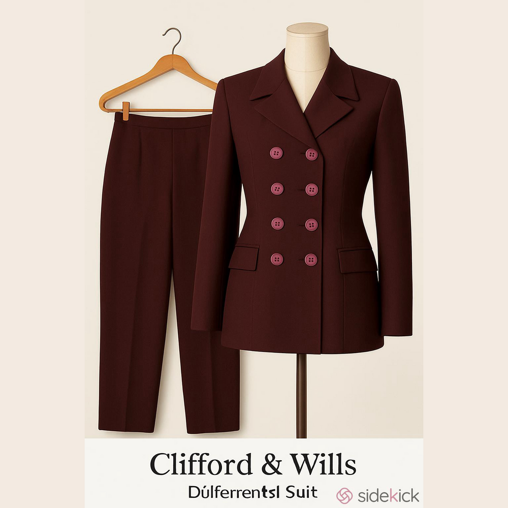 Vintage 80s Clifford & Wills double breasted suit